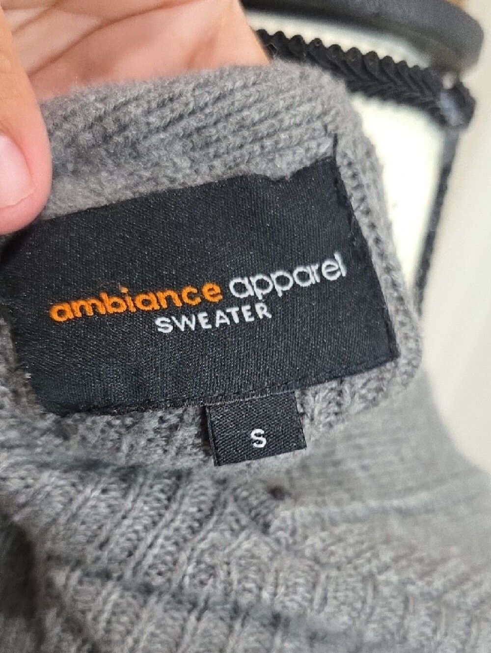 Ambiance Long Open-Front Ribbed Cardigan - Gray - Picture 6 of 6